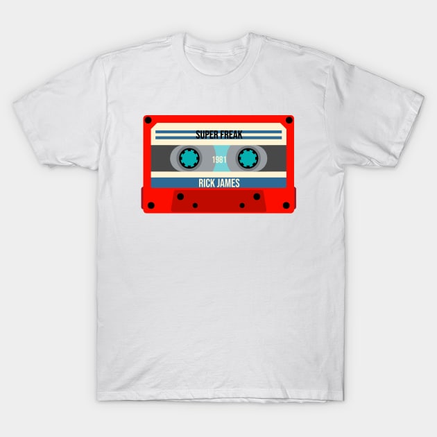 Rick James Classic Cassette Tape T-Shirt by PowelCastStudio